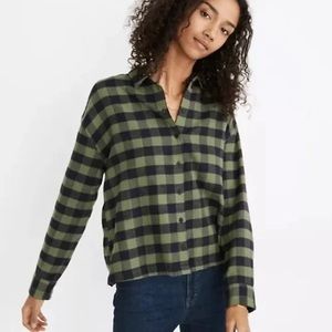 Madewell Flannel Buffalo Check S Green Blue